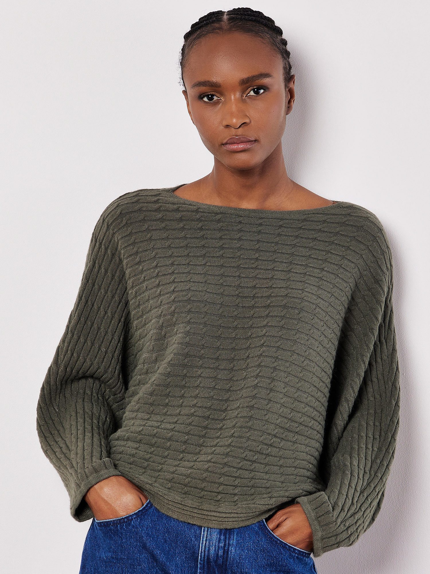 Strickpullover Fledermaus-Pullover