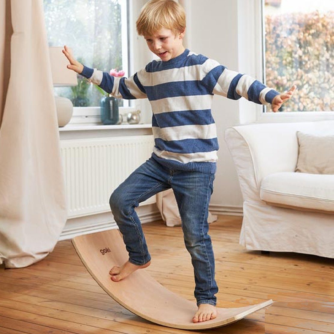goki Einzelschaukel Balance Board natur, (packung, 1-tlg., set), körperliche Entwicklung deines Kindes unterstützen