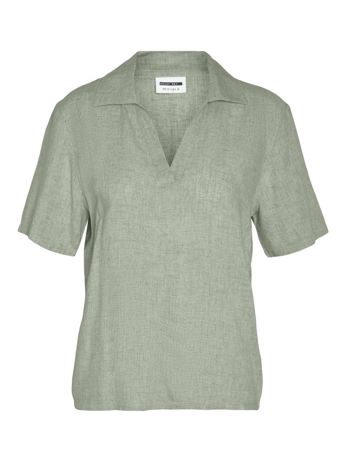 Noisy may Blusenshirt Lässiges Polokragen Bequeme Kurzarm NMLEILANI S/S POLO TOP WVN NOOS