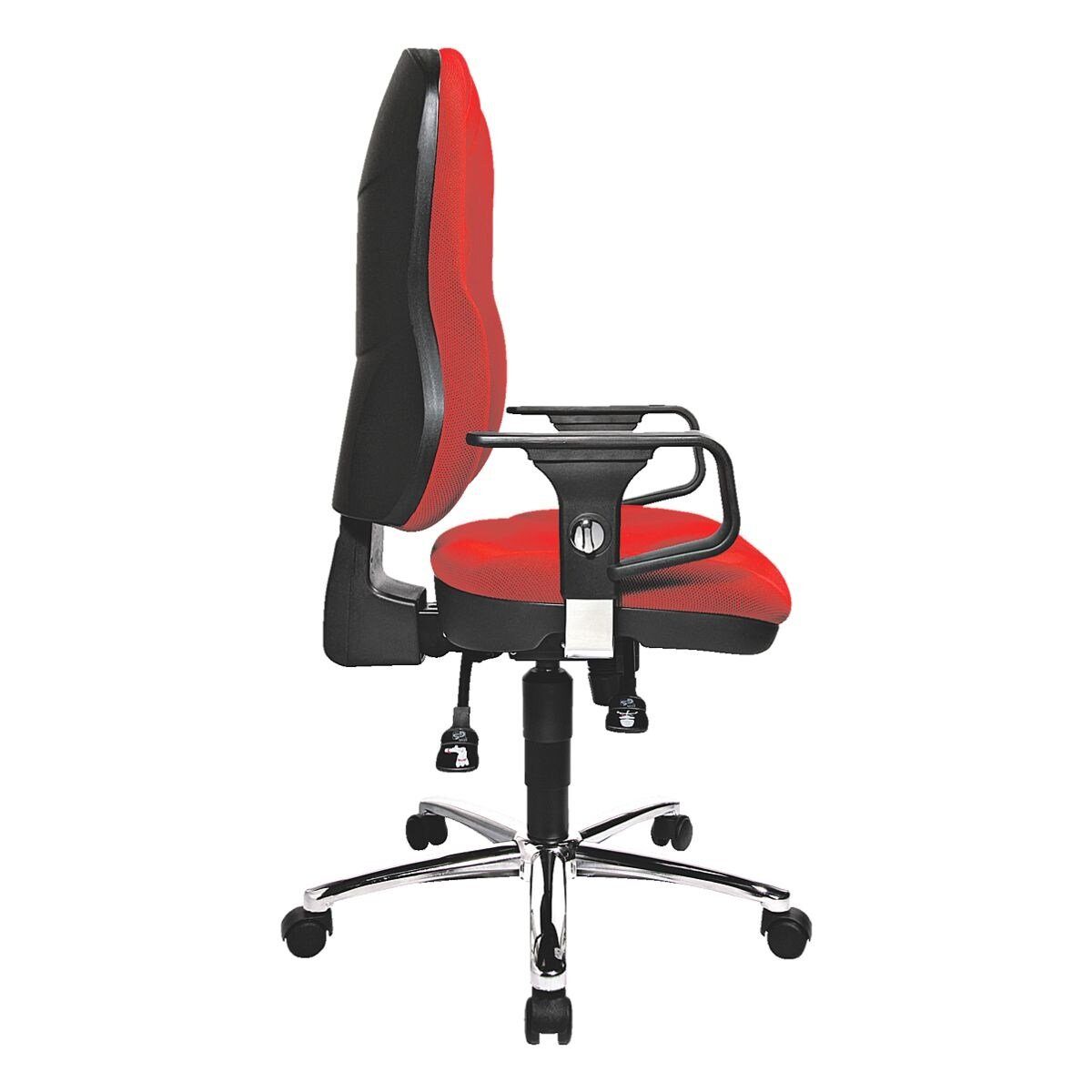 TOPSTAR Schreibtischstuhl Softec Synchro, mit Armlehnen rot Formschaum-Muldensitz und