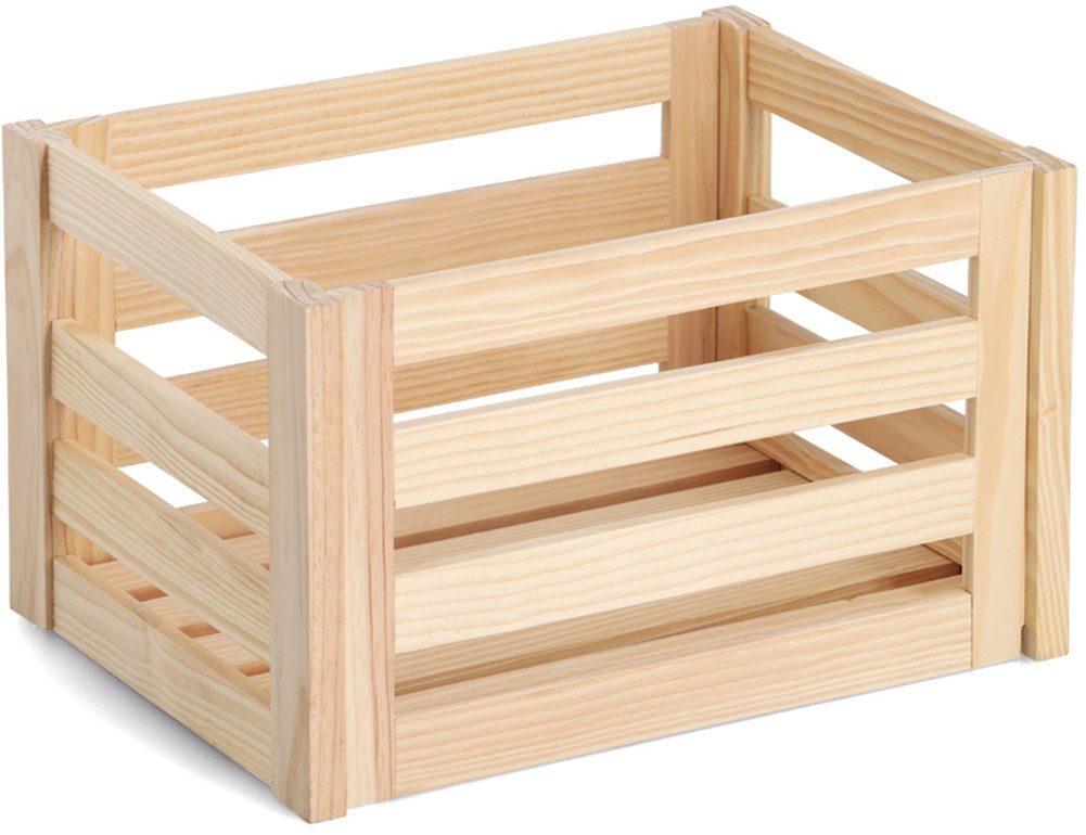 Zeller Present Aufbewahrungsbox 'Leisten', Kiefer, natürliches Holz, vielseitig, Stecksystem