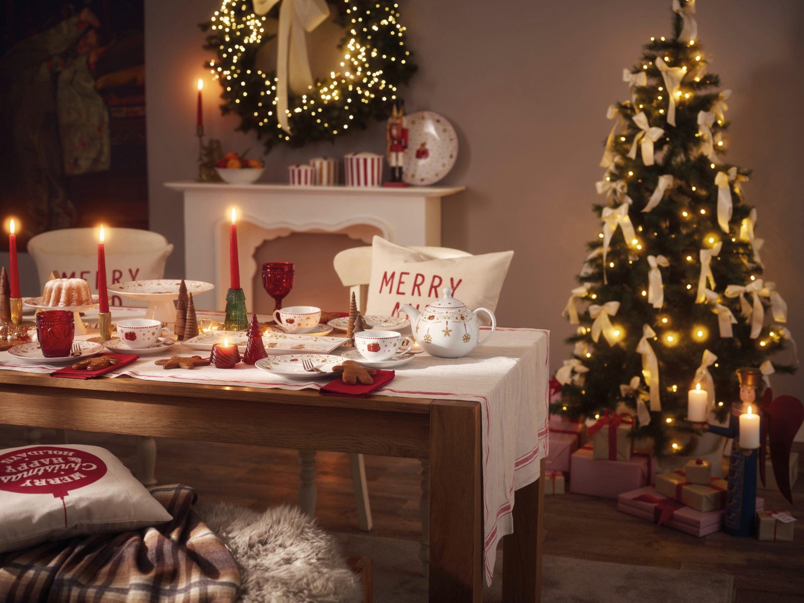 Hutschenreuther Keksdose Christmas Love red Dose klein, Porzellan