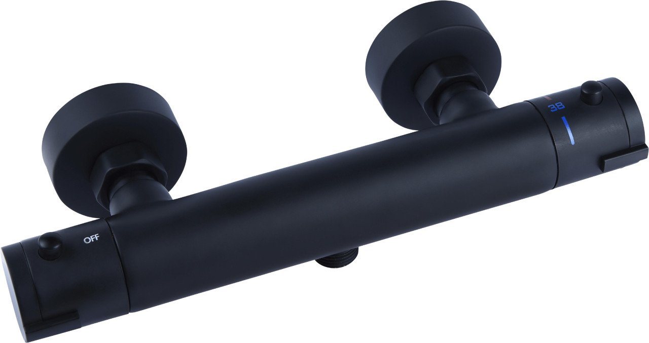 Thumbnail - CORNAT Duscharmatur Cornat Brausethermostat Noir round schwarz