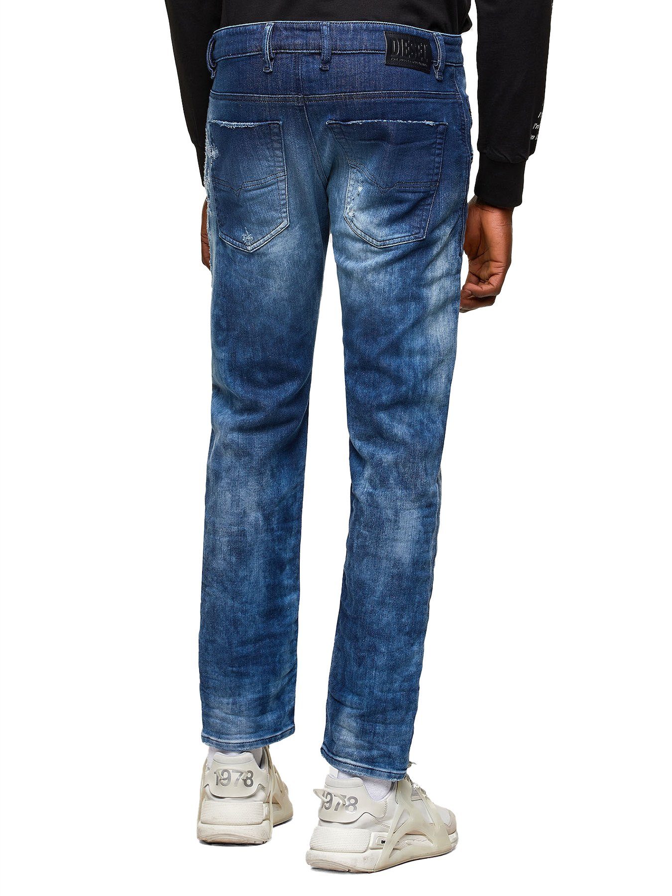 Diesel Tapered-fit-Jeans Destroyed - JoggJeans Knöchellange W32 Krooley L32 009RU 