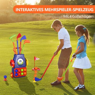 Novzep Spielesammlung, Kleinkind-Golfset mit 4 Stangen, Kinder-Golfschläger, farbenfrohes, und Kinder-Golfschläger-Spielzeug für Kinder im Alter von 3+