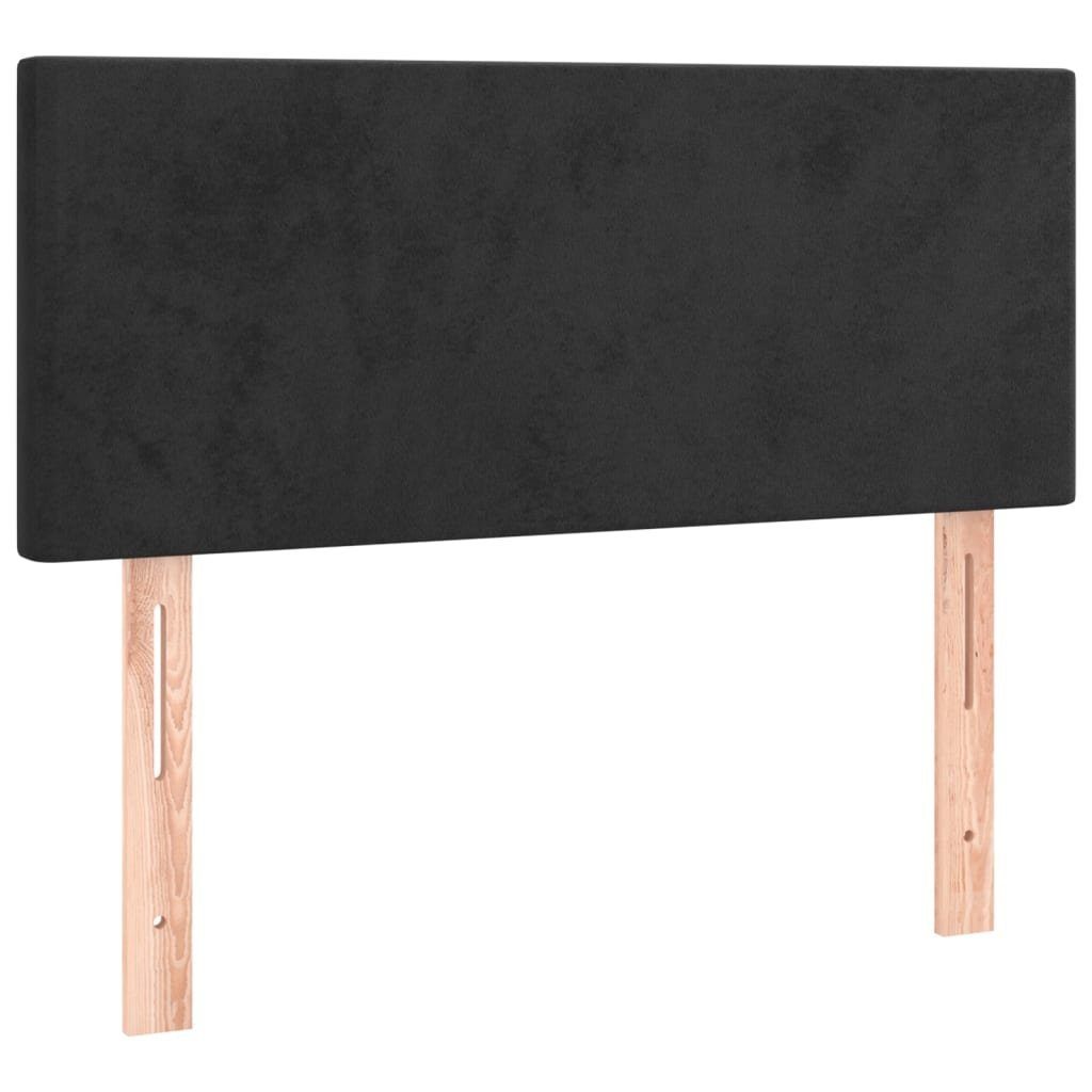 vidaXL Bett Kopfteil Schwarz 100x5x78/88 cm Samt (1-tlg)