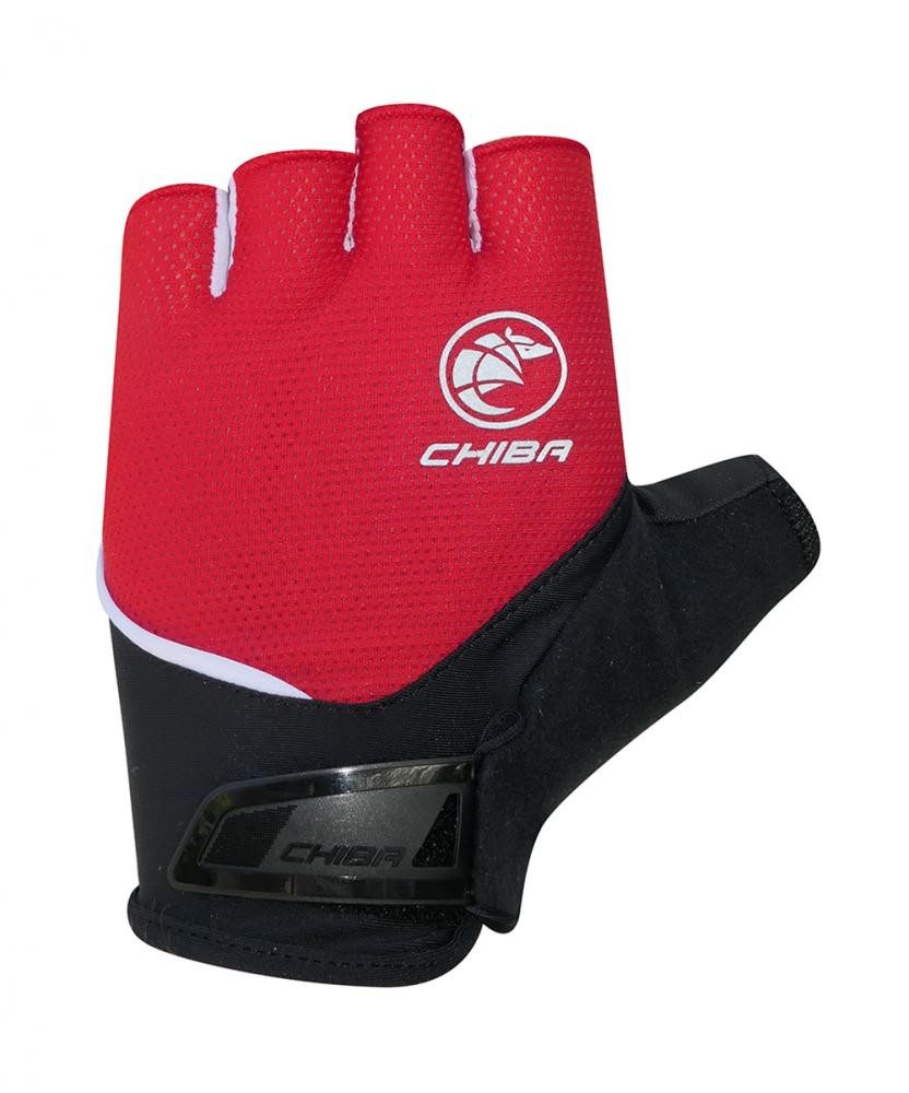 Chiba Fahrradhandschuhe CHIBA Sport - Fahrradhandschuhe kurz, S, rot, atmungsaktiv, gepolstert