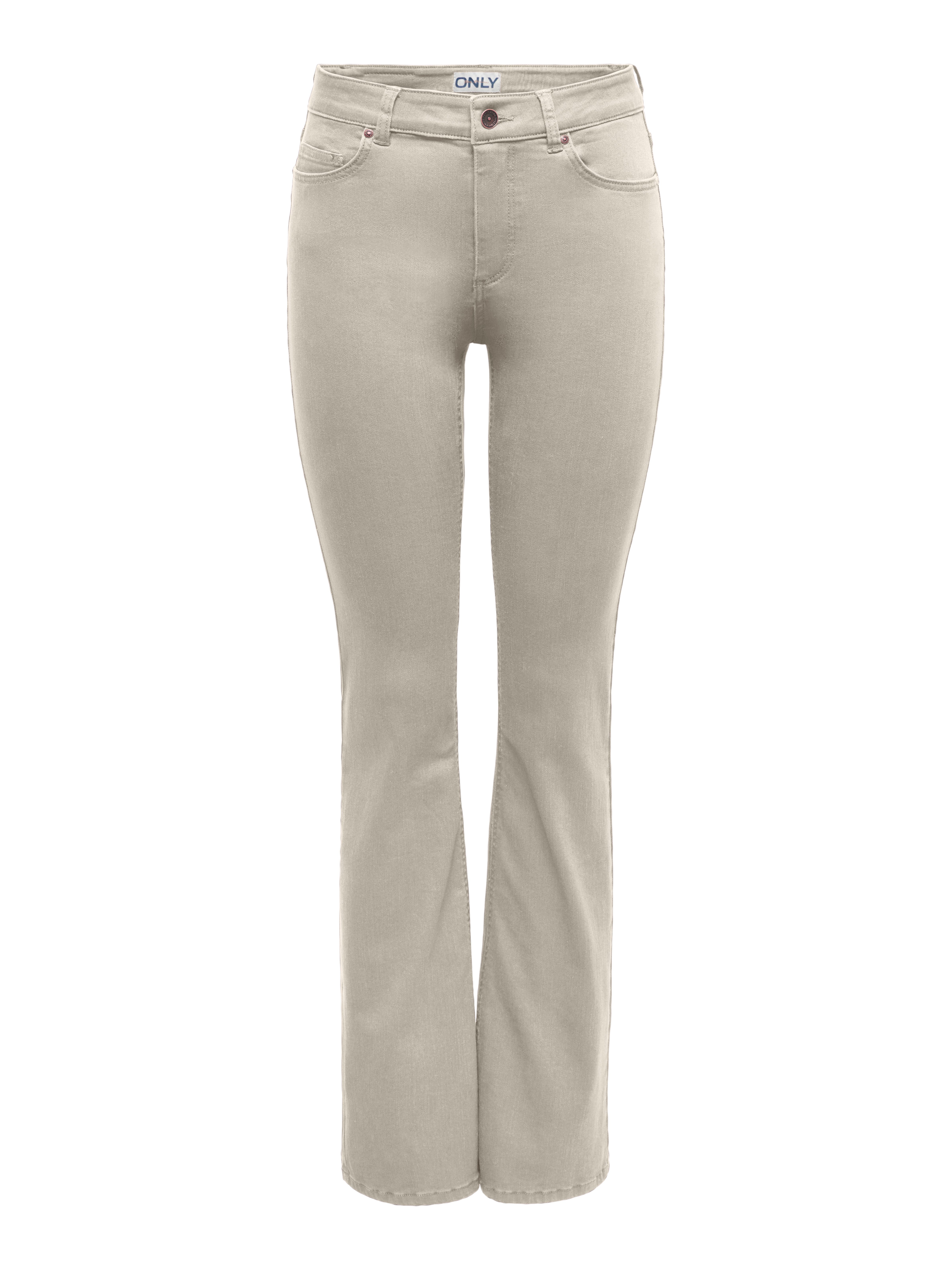 ONLY Bootcuthose ONLBLUSH MID FLARED COLOUR PANT PNT NOOS Baumwollmischung, bootcut fit