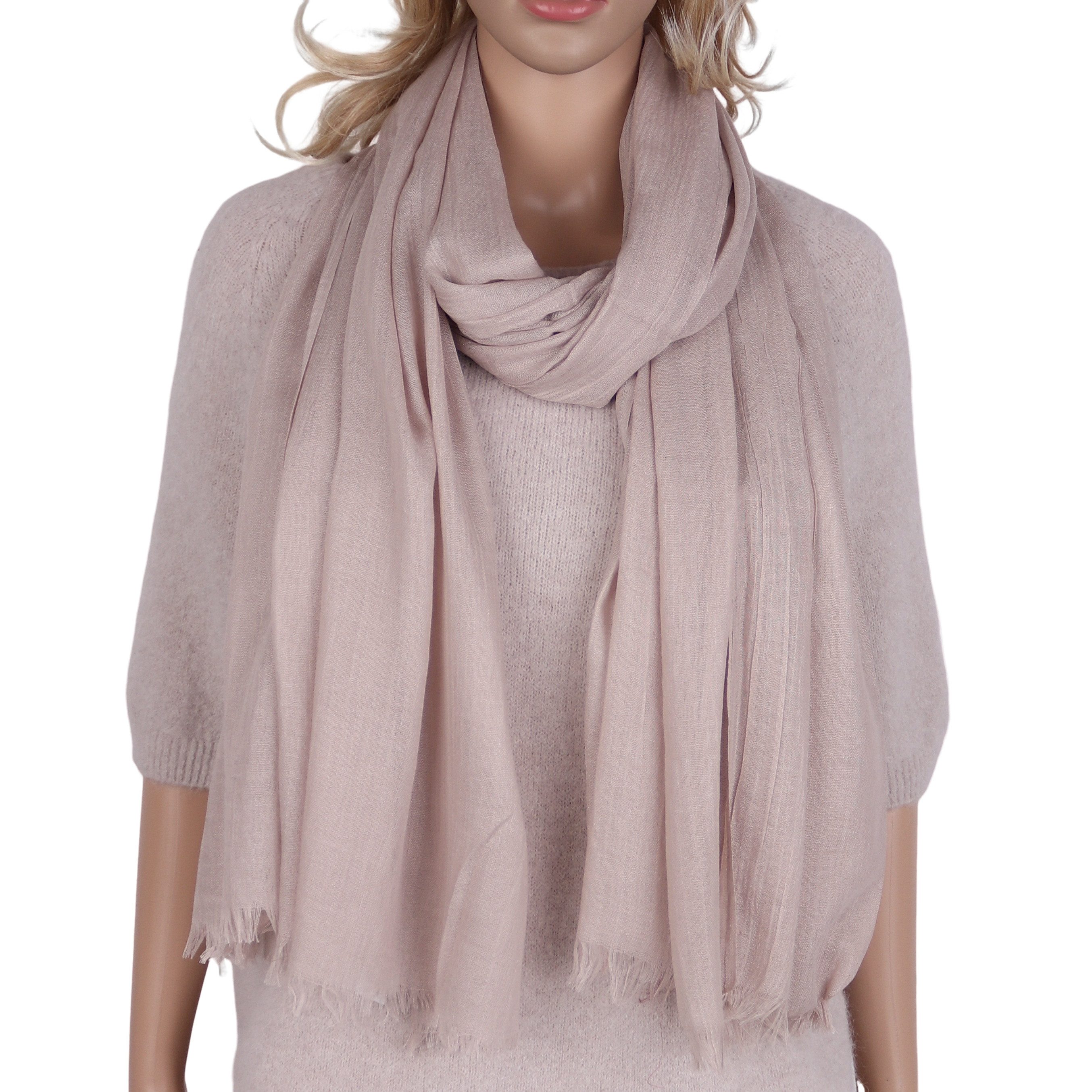 MIRROSI Modeschal weicher Unifarbe XXL Schal ca.110x180cm, (viele tolle Farben zur Auswahl), Damen Halstuch ideal für Frühling, Sommer, Herbst