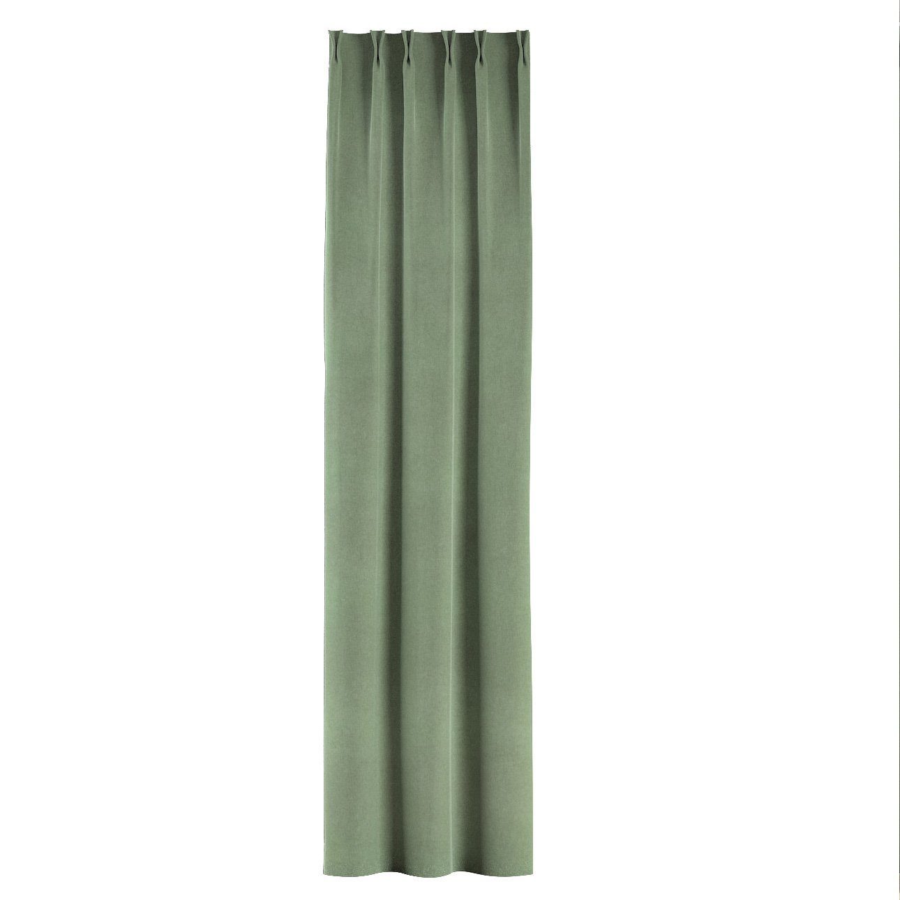 grün Dekoria Crema, 100 cm, 60 Falten Vorhang mit flämischen 2-er Vorhang x