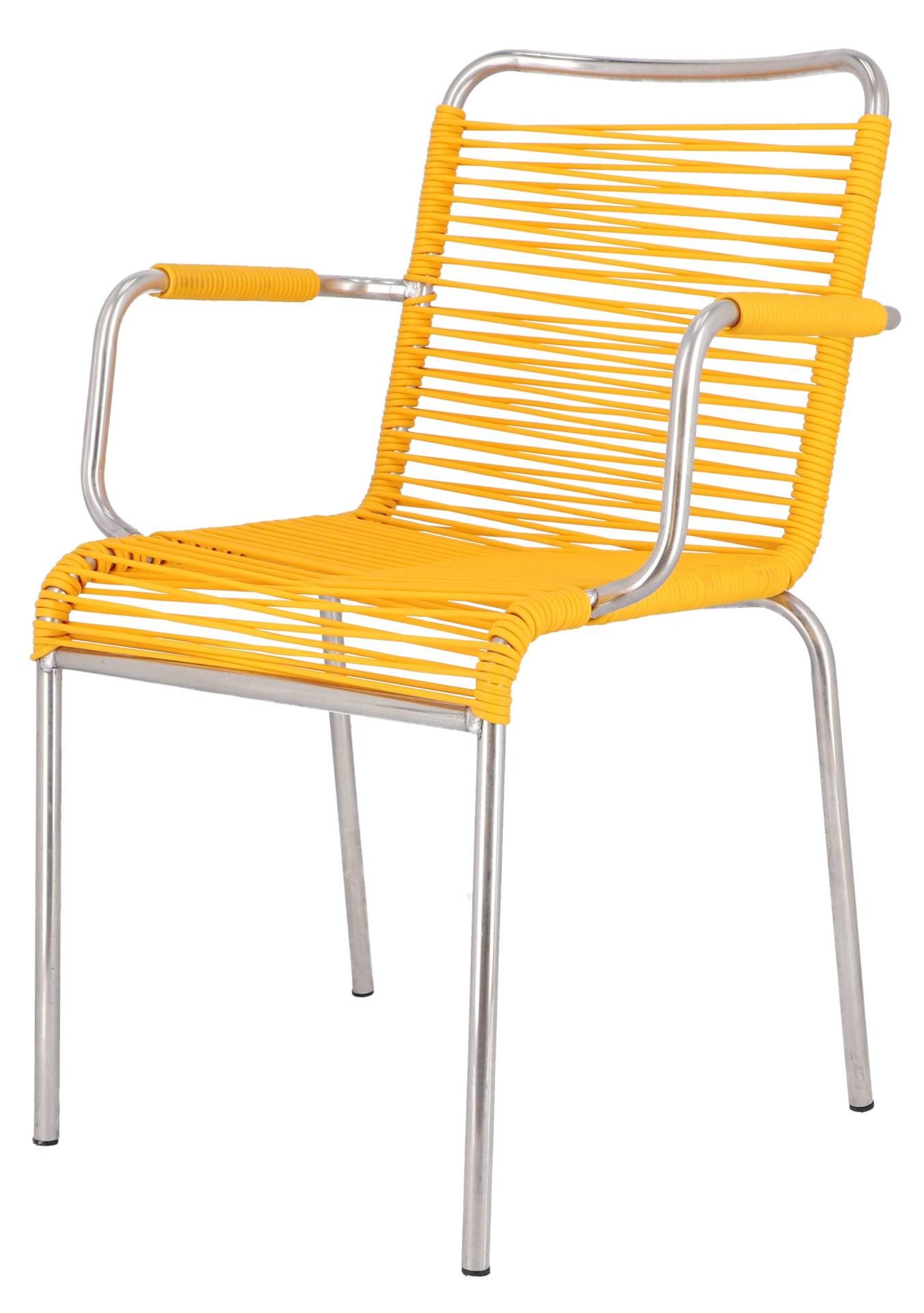 Fiam Stuhl Spaghetti aus Aluminium, Gelb