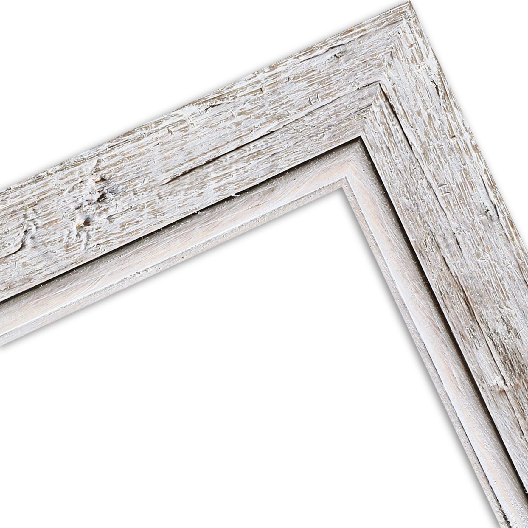 WANDStyle Bilderrahmen H660, Weiß, aus Massivholz im Vintage Stil