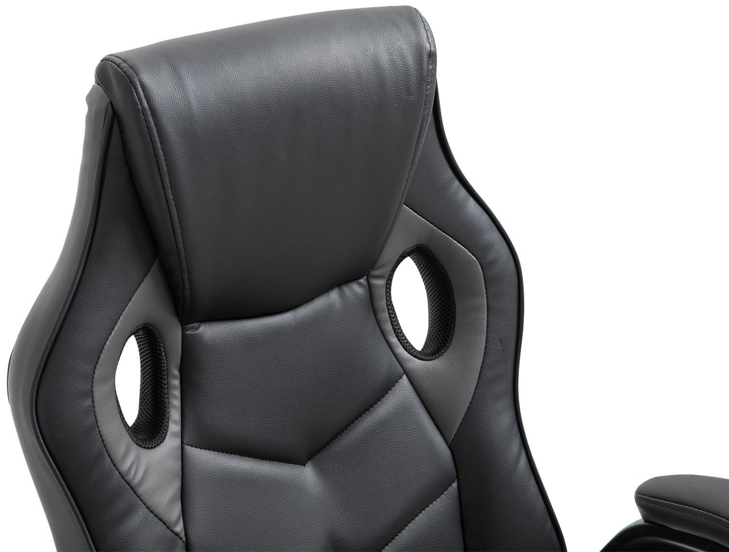 höhenverstellbar Kunstleder, Chair Gaming Omis und CLP schwarz/grau drehbar