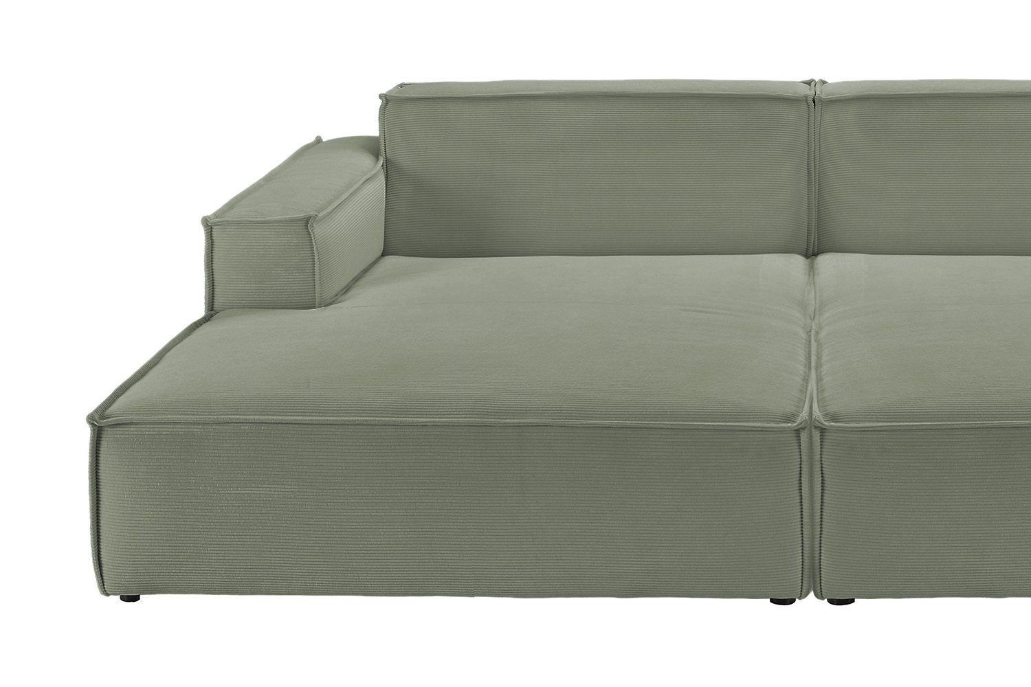 KAWOLA Big-Sofa SAMU, Farben verschiedene Feincord olivgrün Sofa