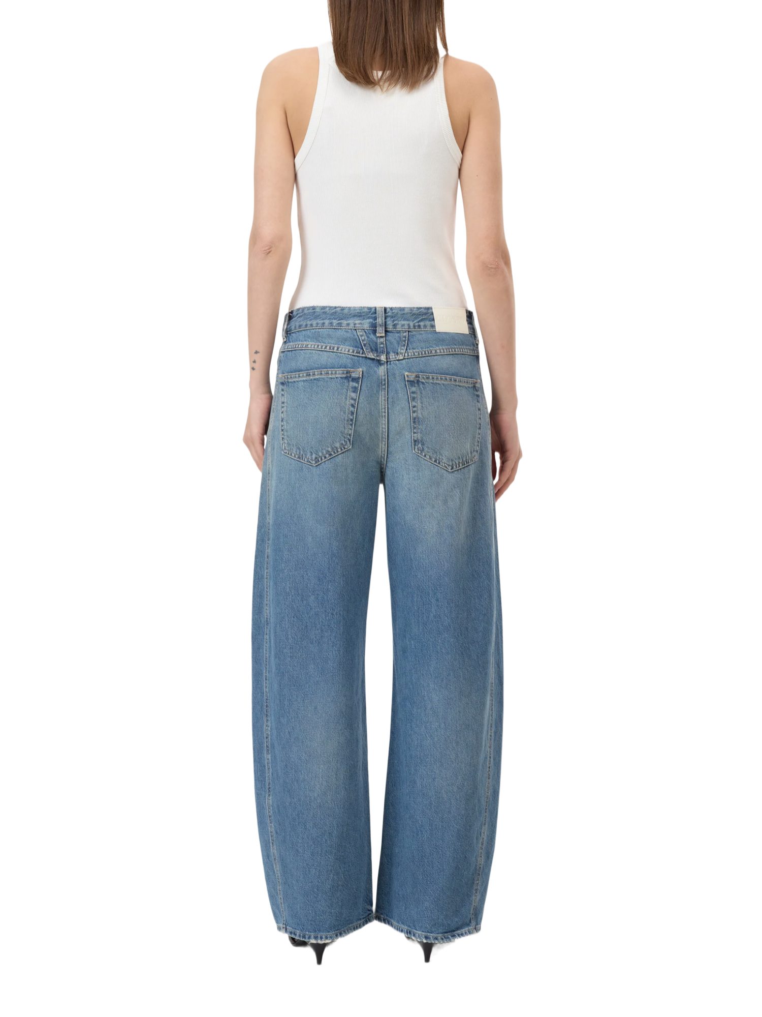 CLOSED Stoffhose blau,Casual,Baumwolle,Unifarben,Tapered Fit,Mittel