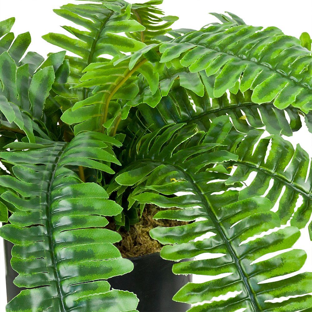 Kunstpflanze Künstlicher Farn Künstliche Decovego, Pflanze 45cm, mit Kunstpflanze 45 Topf cm Höhe