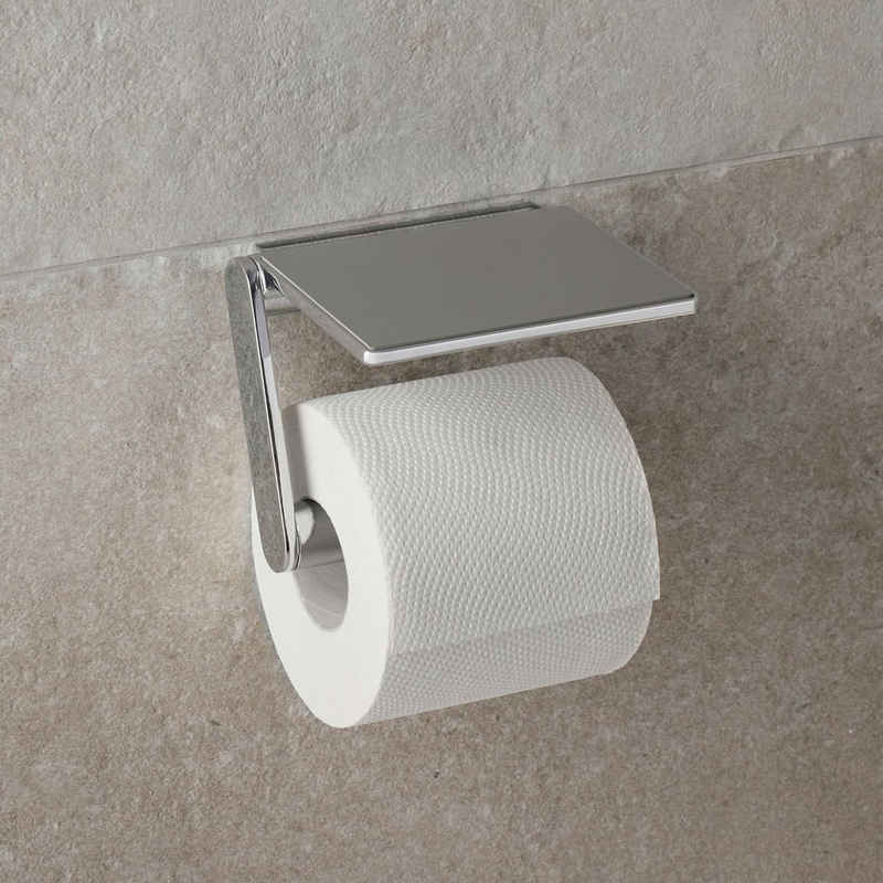 Keuco Toilettenpapierhalter Plan (Vormontiert), Papierhalter aus Metall, offene Form, WC-Rollenhalter