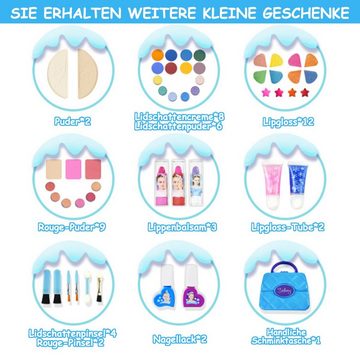 Kind Ja Lernspielzeug Kinderschminkset 20-teilig, Schminktasche, Handtasche, abwaschbar, Abwaschbare Prinzessin Schminkkoffer Set Spielzeug Geschenk