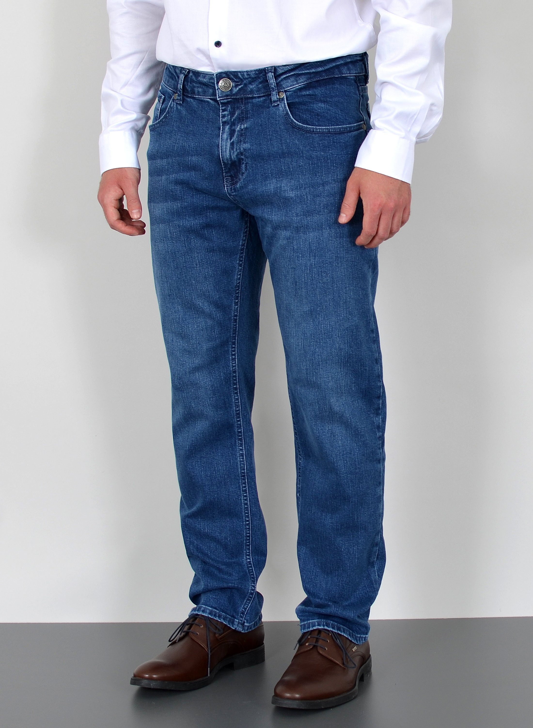 ADAM JEANS Straight-Jeans Herren Jeans Straight Hose Stretch Regular Fit Jeanshose Comfort Fit Straight Jeans Herren Hose normale Leibhöhe Jeans Gerade Schnitt