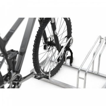 Dreifke Fahrradständer Bügelparker 2053, zur Freiaufstellung, 3 Räder einseitig, RA 350mm, für 3 Fahrräder