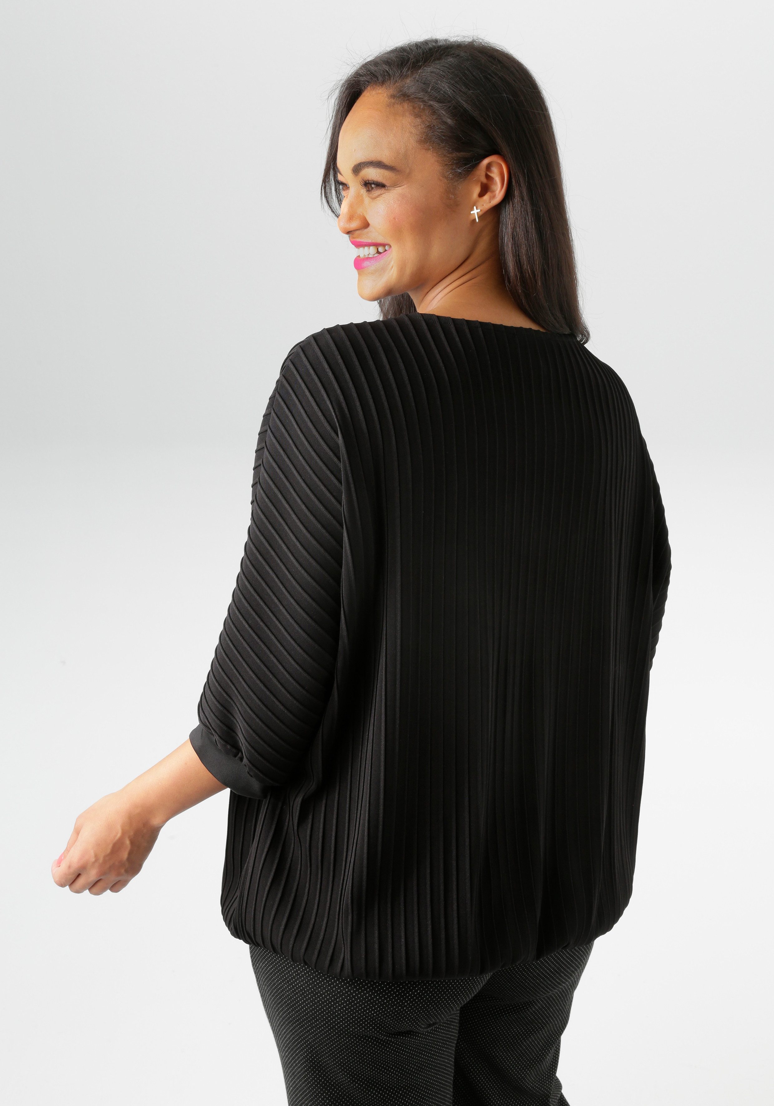 Aniston PLUS Rundhalsshirt mit interessanter Biesenstruktur günstig online kaufen