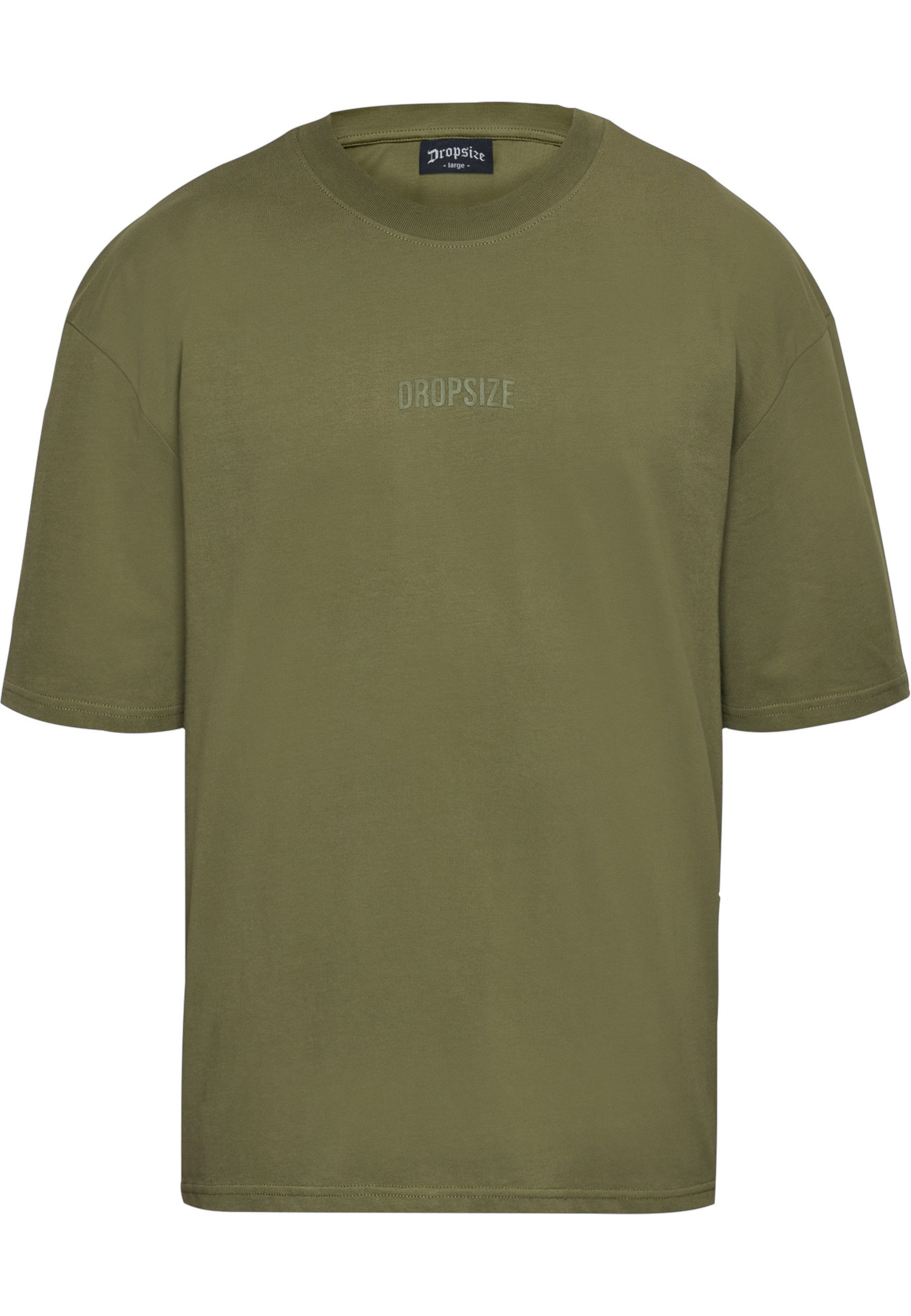 Dropsize T-Shirt Dropsize Herren Heavy Oversize Curved Hd Logo T-Shirt (1-tlg)
