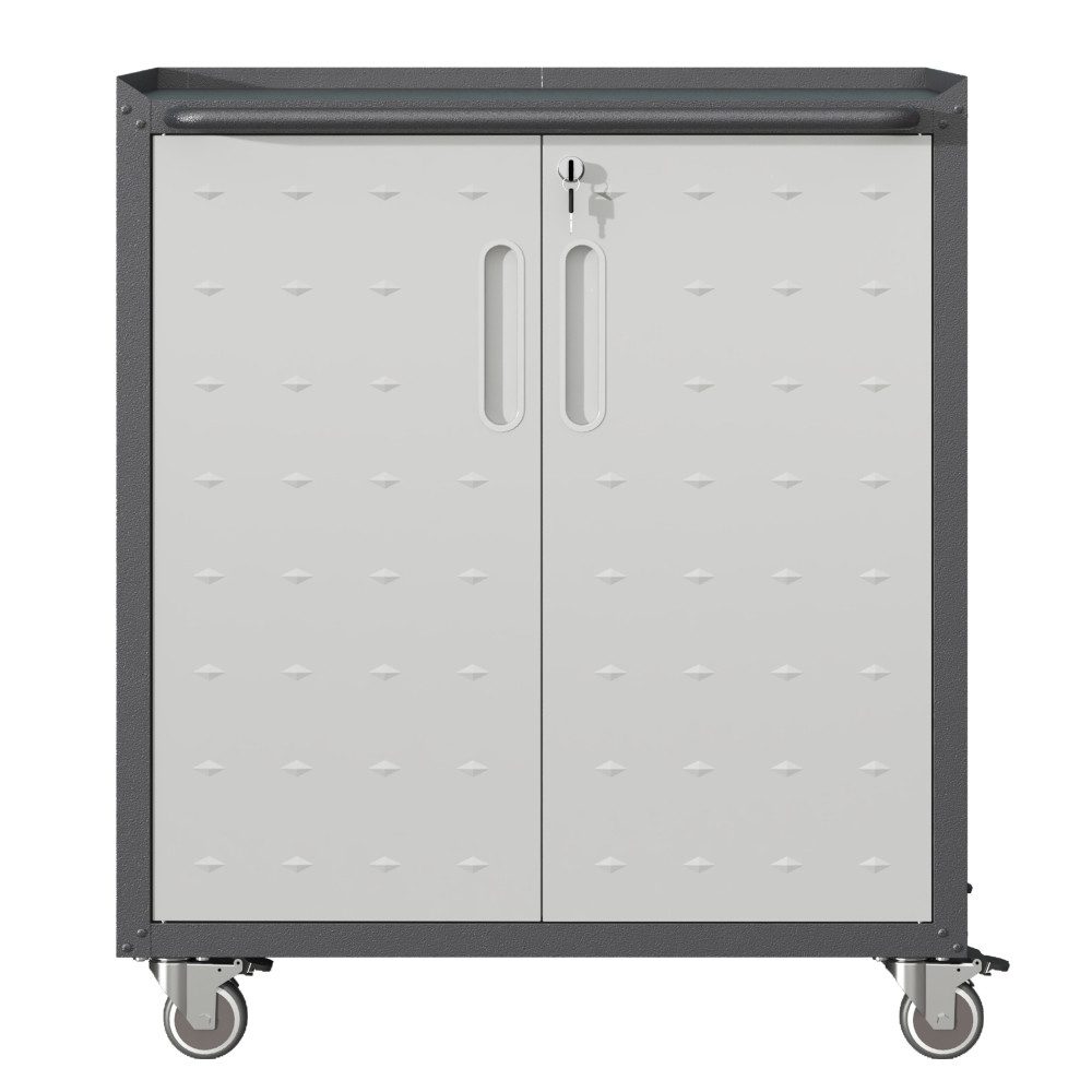 BBWL Werkzeugschrank rollbar abschließbar Werkzeugschrank mit Rollen verstellbare Böden Metall Garagenschrank rollbar Stahl robust Stauraum Büro Haushalt