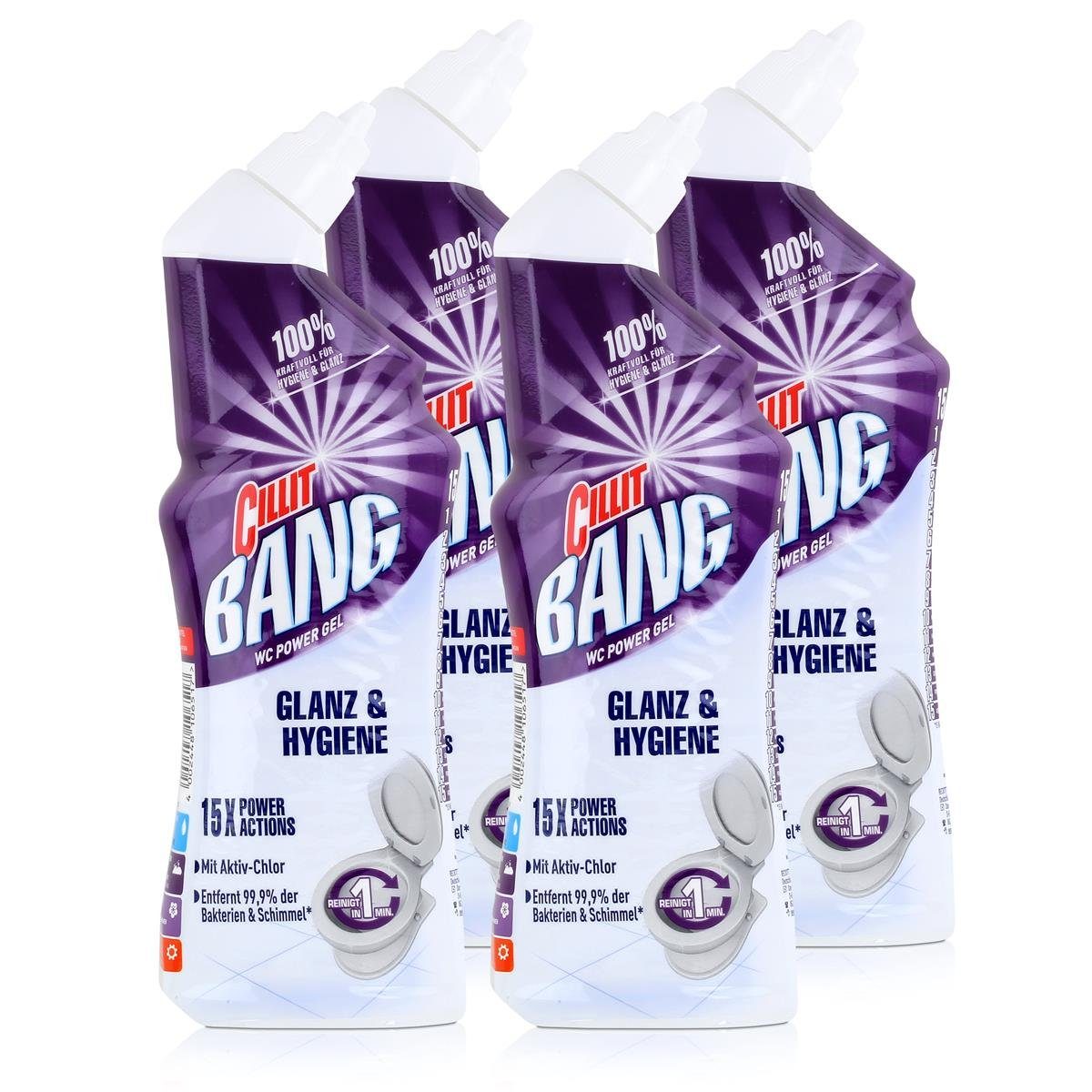 Bang WC-Reiniger Hygiene Cillit Gel Pack BANG WC-Reiniger (4er - CILLIT Power & WC Glanz 750ml