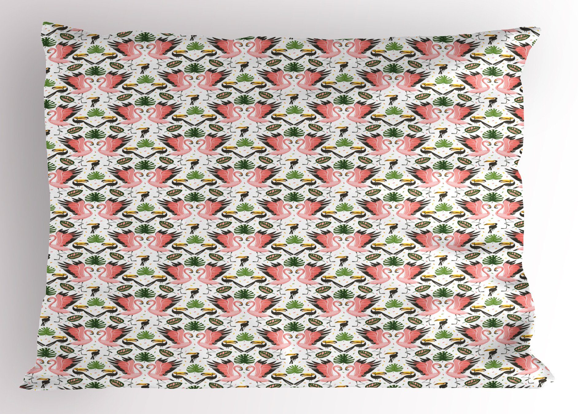 Kissenbezüge Dekorativer Flamingo Blätter Size Boho und King Gedruckter Standard Stück), Exotische (1 Abakuhaus Kissenbezug
