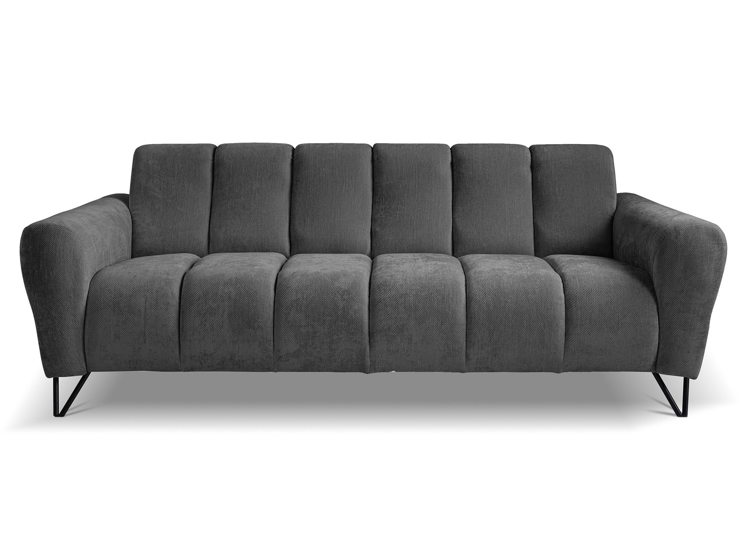 Beautysofa Sofa mit Metallbeine in Schwarz VOLARE, 3-Sitzer, viele Farbvarianten, ohne Schlaffunktion – Bild 2 von 5