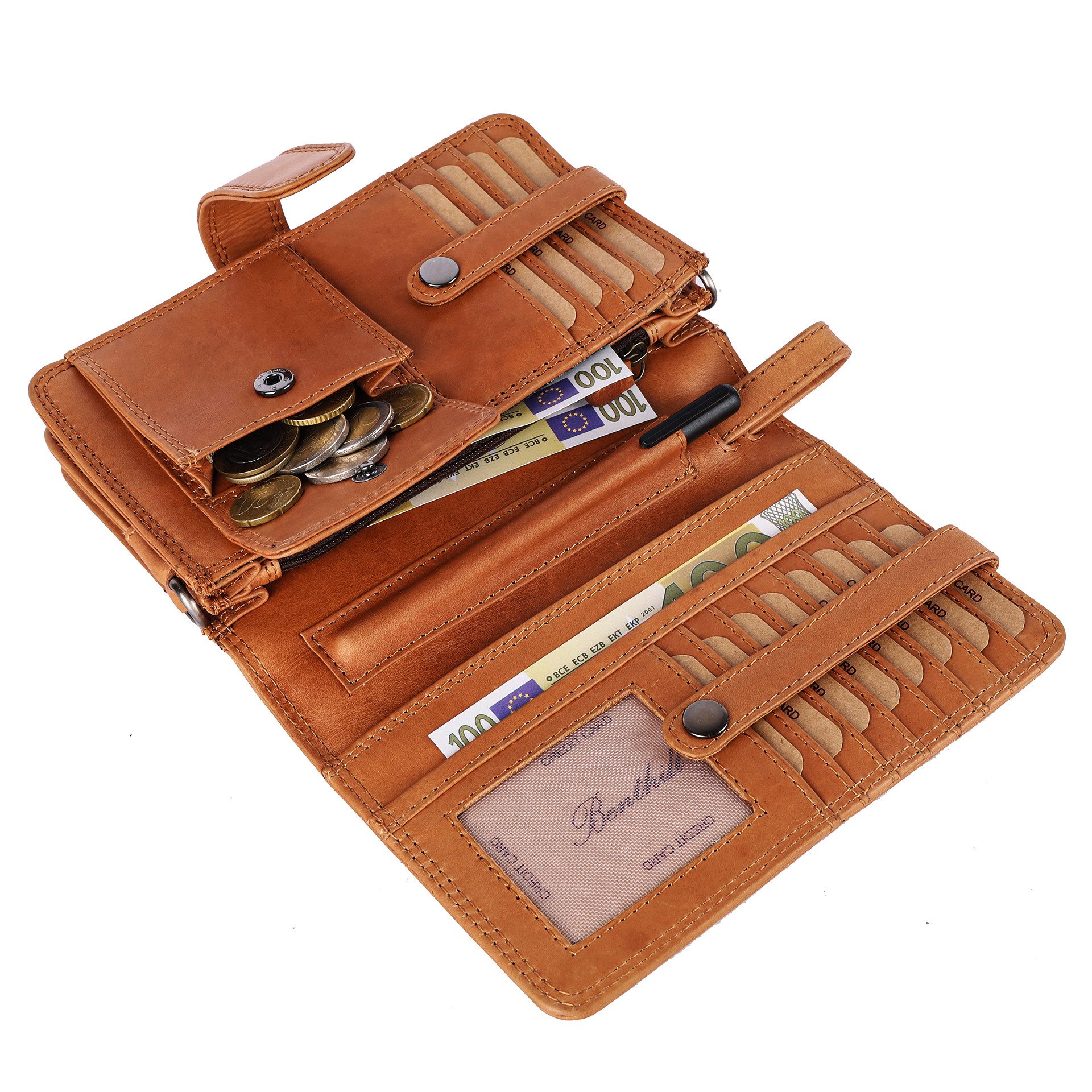 Benthill Reisetasche Echt Leder Reisebrieftasche Dokumententasche RFID Umhä günstig online kaufen