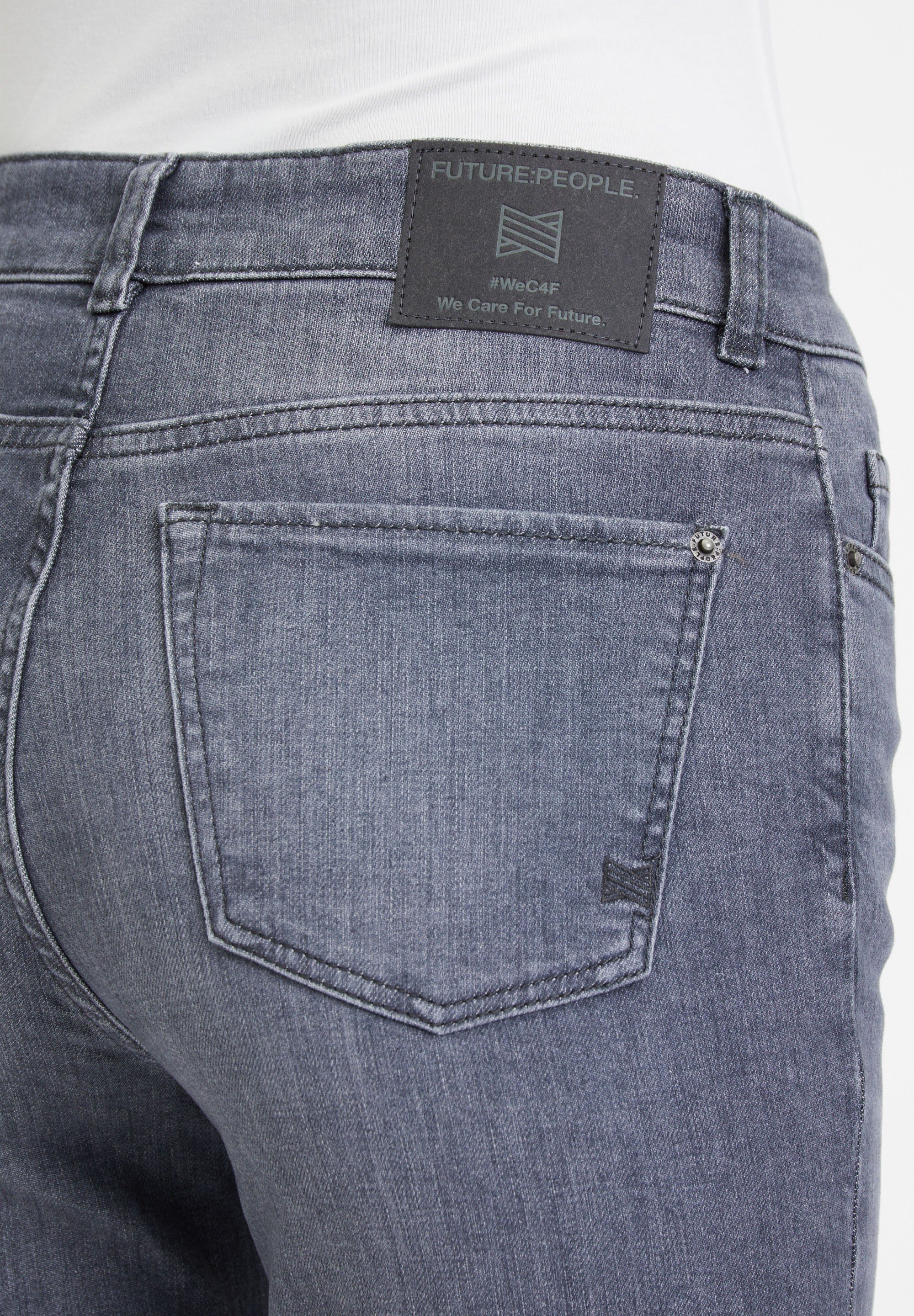 AUTHENTIC for FUTURE:PEOPLE. WAIST Care #WeC4F - - MID BOOTCUT Future. 01:02 USED GREY We Slim-fit-Jeans