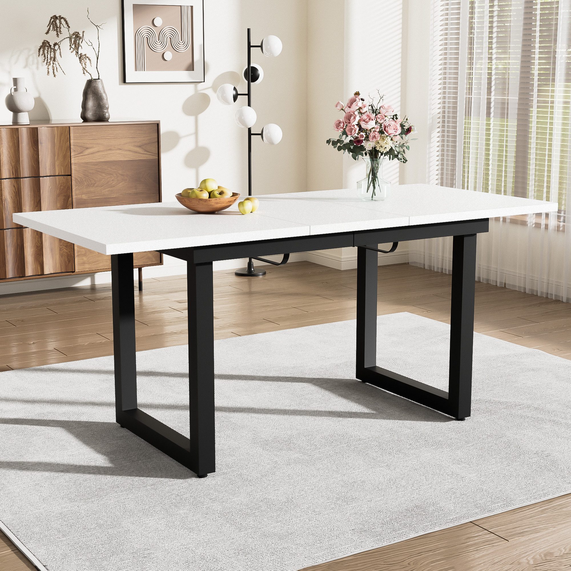 KLAM HOME Esstisch Küchentisch (mit Metallbeinen, günstig online kaufen