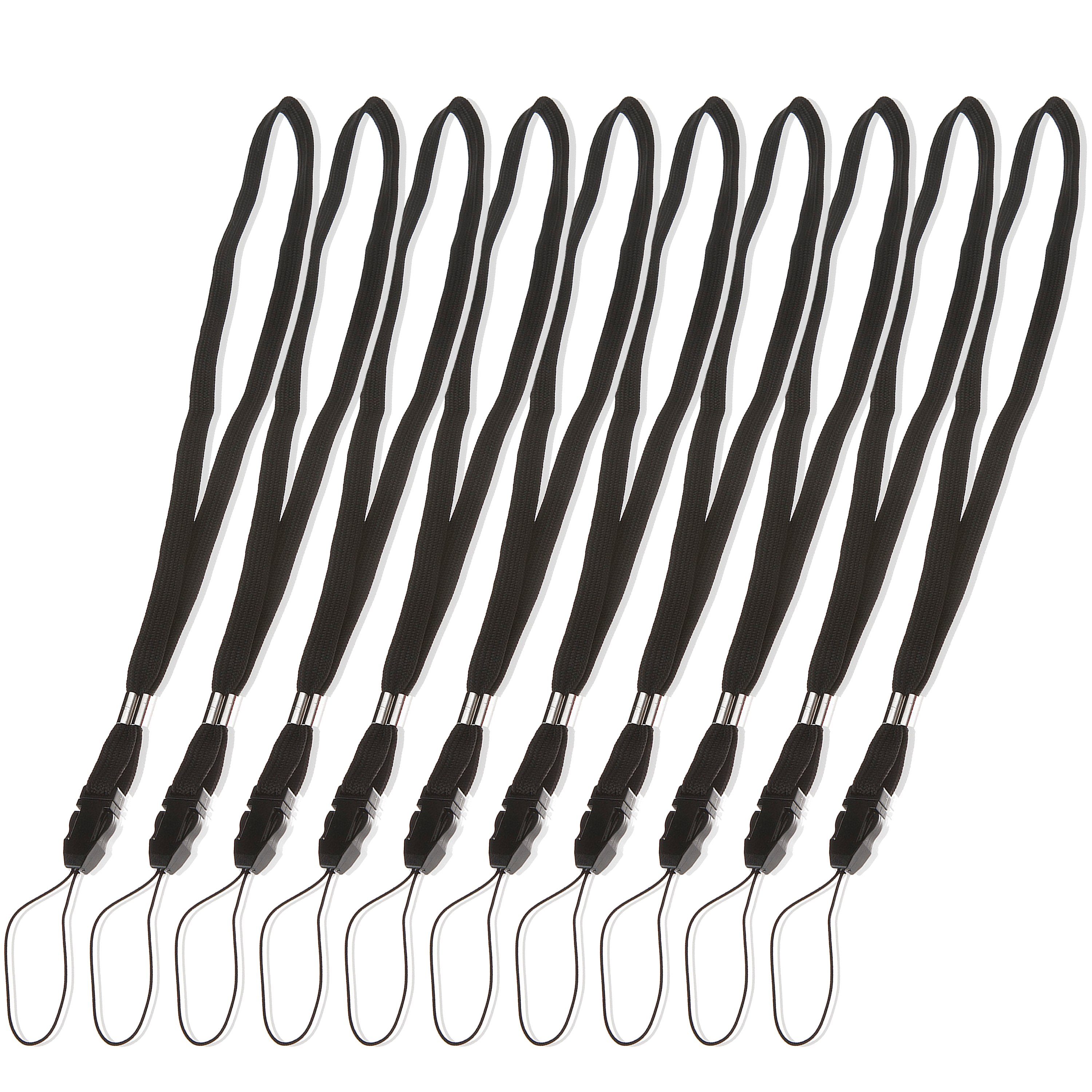 Poppstar Handschlaufe (10-St), Handschlaufen 10 Stück für Kamera, Handy (Umfang 34cm) schwarz