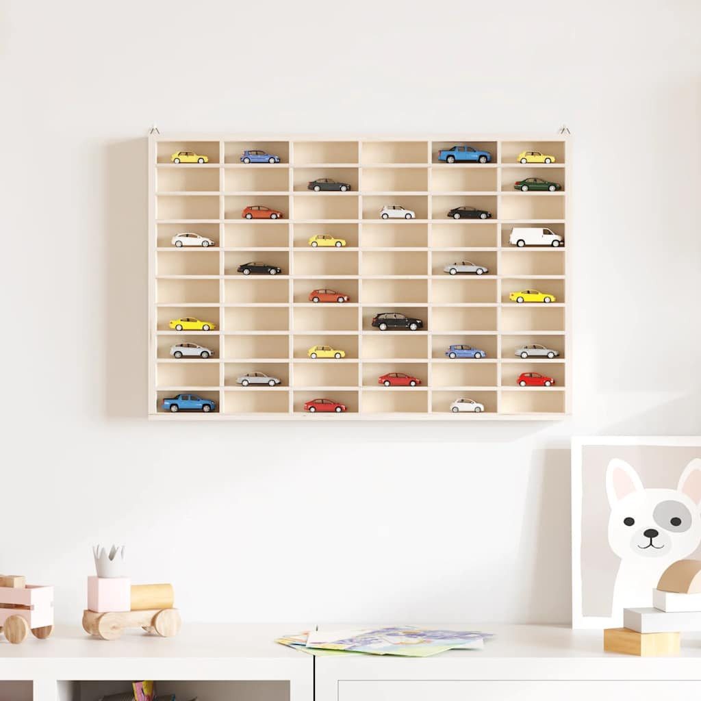 vidaXL Regal Sammlervitrine aus Holz mit 60 Fächern 60 x 4,5 x 40,5 cm, 1-t günstig online kaufen