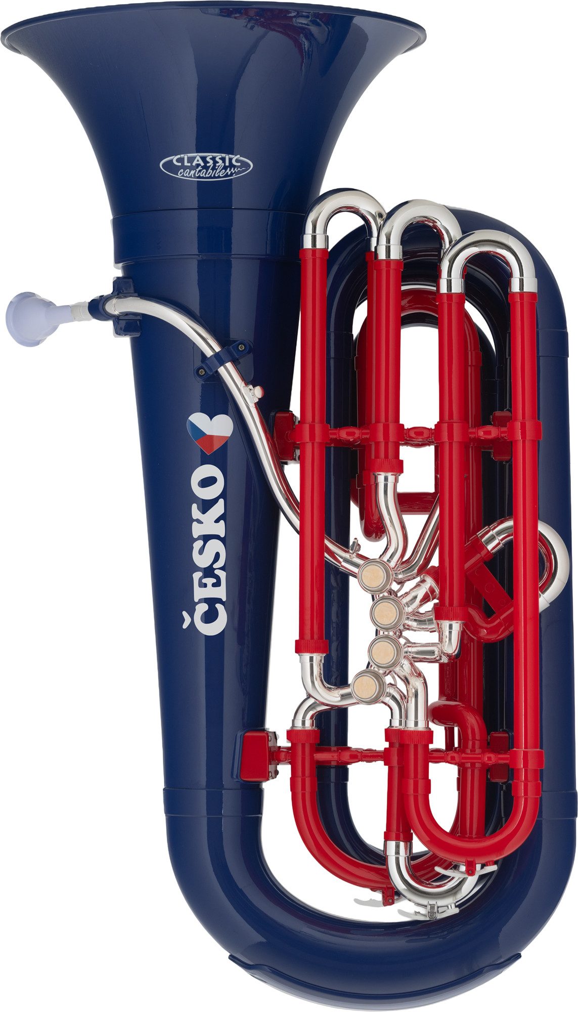 Classic Cantabile Tuba MardiBrass Kunststoff Bb Tuba - Länder Special Edition Bb, Extrem leicht und sehr stabil, mit Gigbag und Mundstück, Mundrohr und Maschine aus Messing