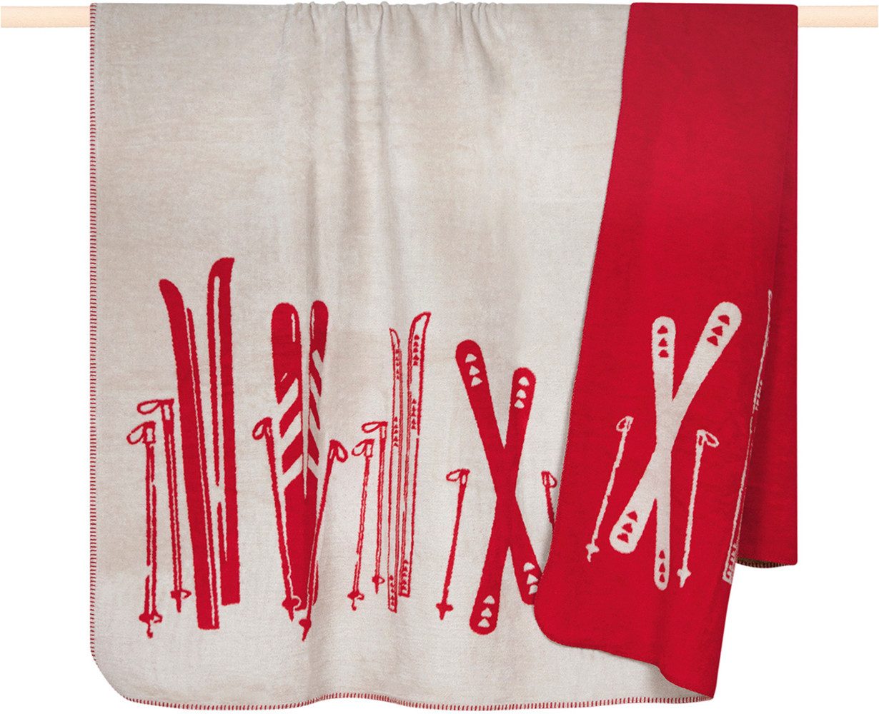 Wohndecke SKI, PAD, Winterliches Ski-Design für Berg- und Wintersportfans