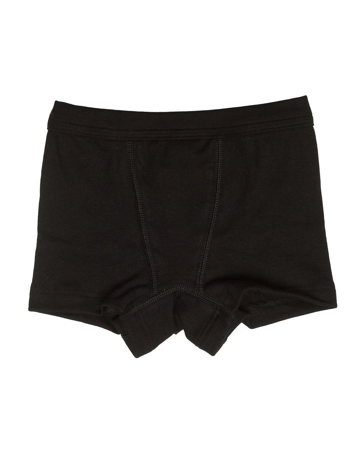 Kids Beinausschnitt stahlgrau-melange for 2er gerader Knaben Boxershorts Feinripp Sparpack 2-St) Retro schwarz Shorts Sweety (Spar-Set,