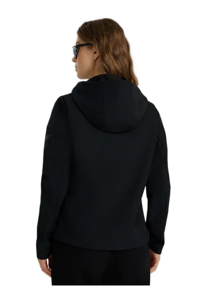4F Softshelljacke F359 mit Kapuze (winddicht) schwarz Damen