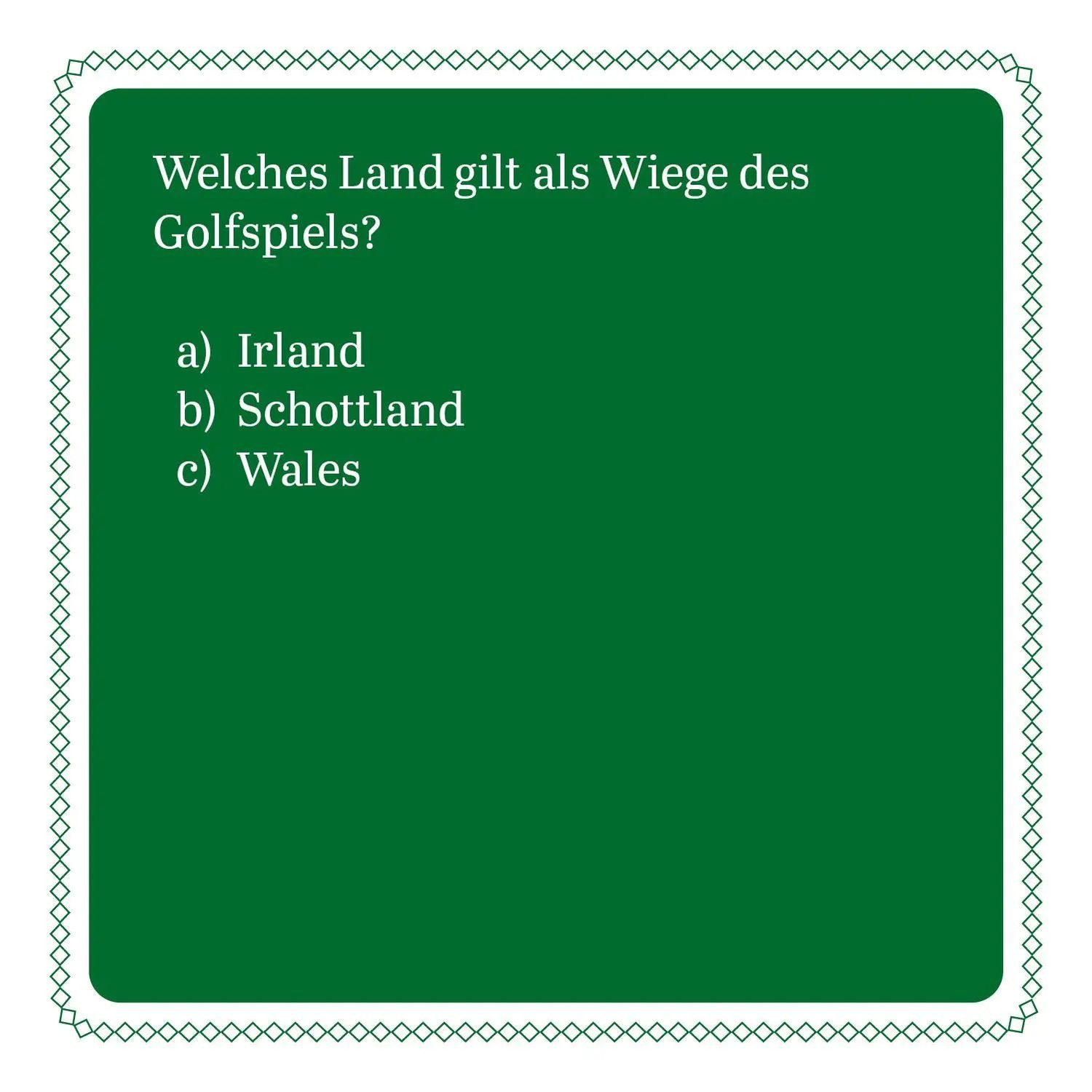 ars vivendi Spiel Das Golf-Quiz (Neuauflage)