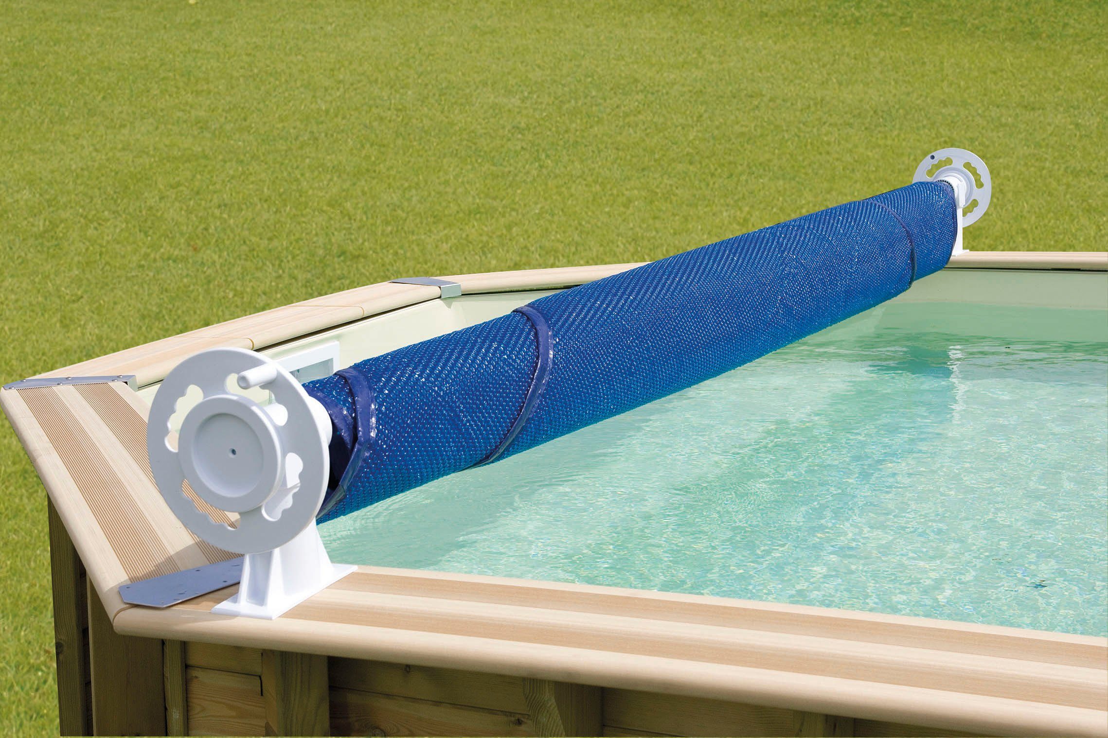 Ubbink Planenaufroller Aufrollvorrichtung DELUXE, für Pools mit breitem flachen Rand