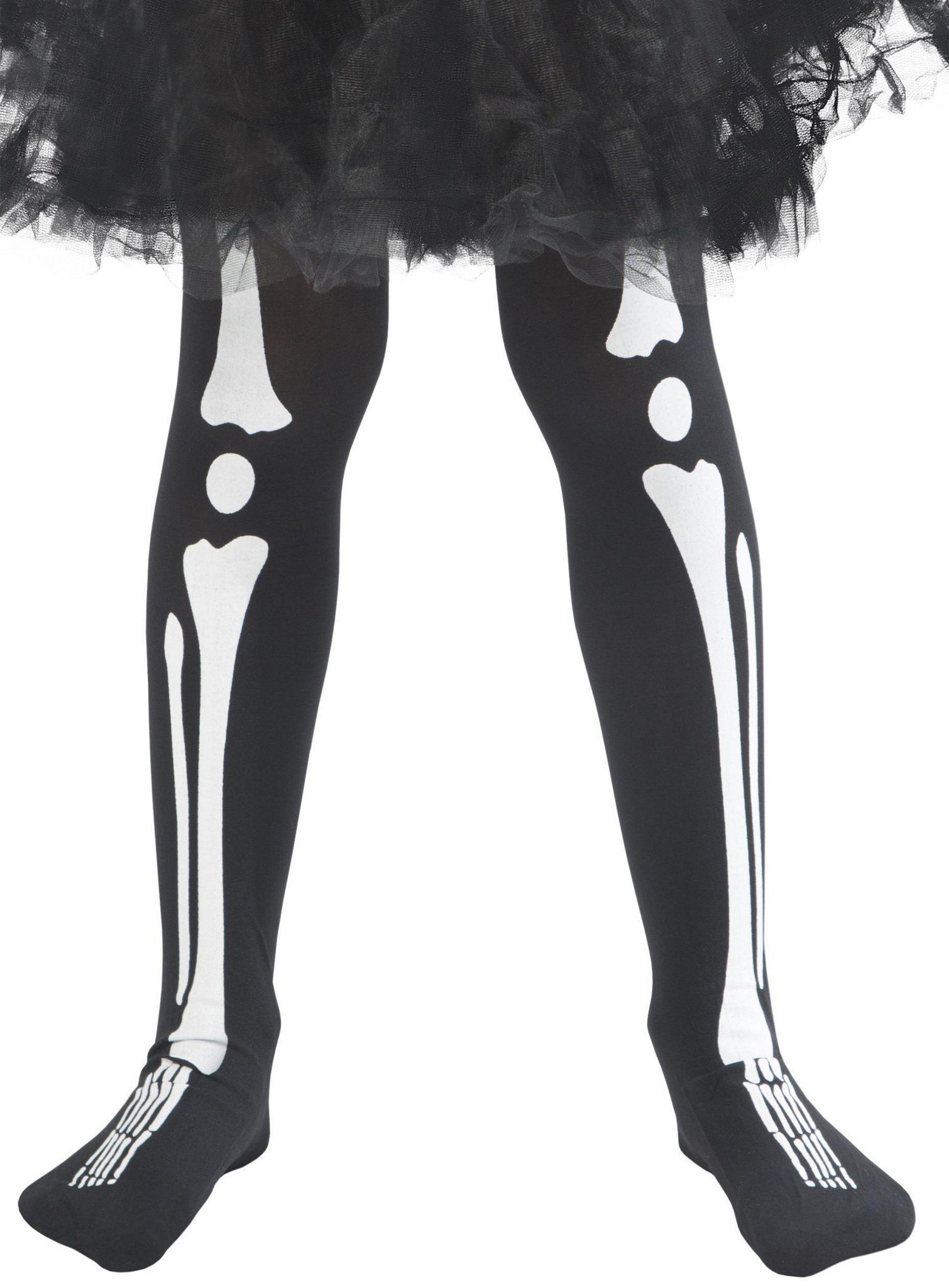 Strumpfhose Skelett Zombie - Halloween Strumpfhosen Kinder