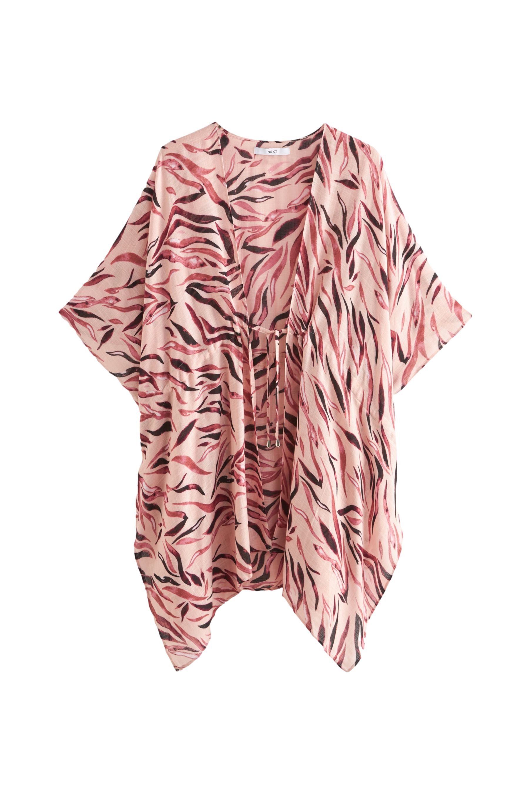 Next Strandkleid Langer Kimono mit Bindegürtel günstig online kaufen