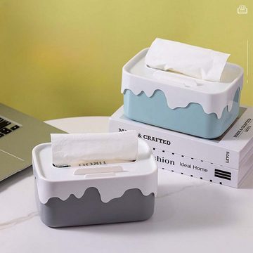 LENBEST Papiertuchbox Papiertuchbox für Wohnzimmer, Taschentuchbox für Couchtisch(1 St), Handyhalter, leichte Luxus-Taschentuchbox für Haushaltspapierrollen