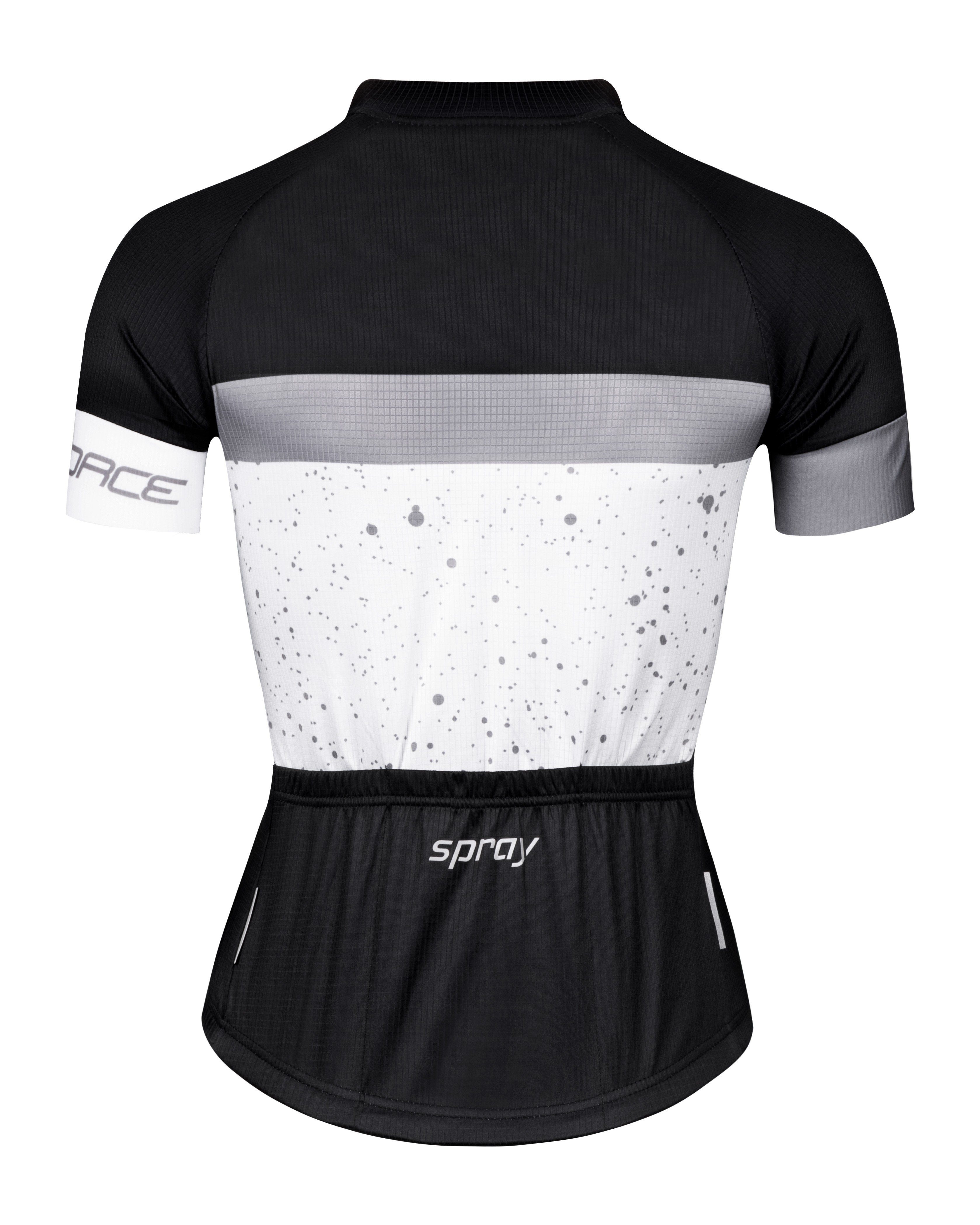 FORCE Radtrikot Jersey Kurz Jacke FORCE SPRAY LADY schwarz-weiß %%% * günstig online kaufen