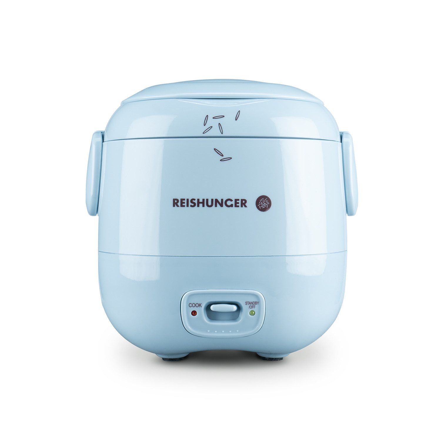 Reishunger Reiskocher Mini – 0,3 L– Keramikbeschichtung – 2 Portionen – in 4 Farben, 120 W, Handliche Größe für kleine Haushalte und unterwegs