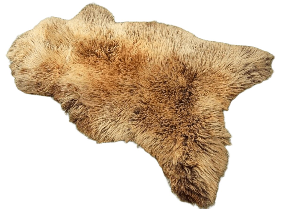 Provellus Fellteppich Skandinavisches Schaffell Creme-Braun XL ca. 110 cm günstig online kaufen