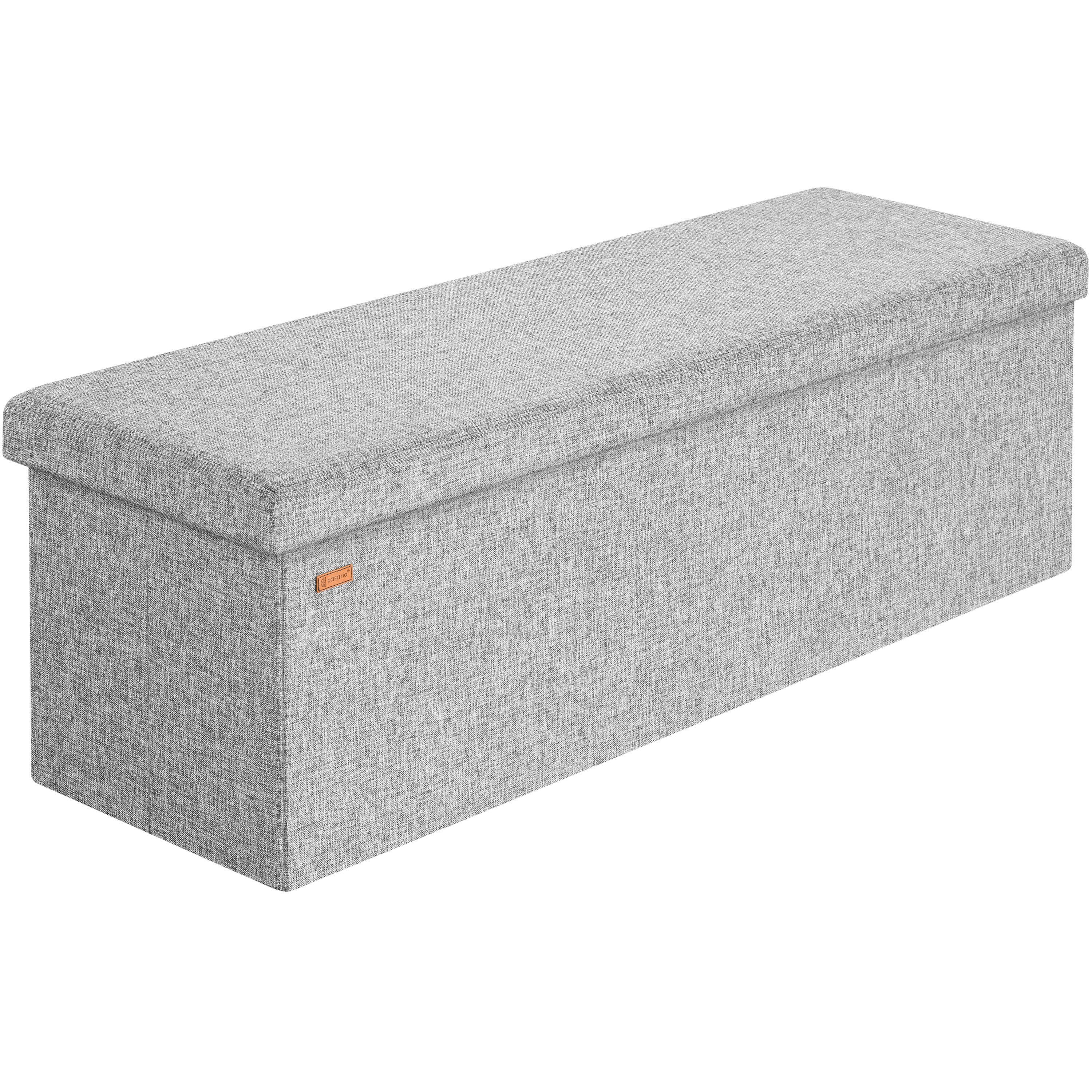 Casaria Sitzbank (1-St), mit Stauraum 115x40x40cm Faltbar 130 L Gepolstert Deckel Stoff