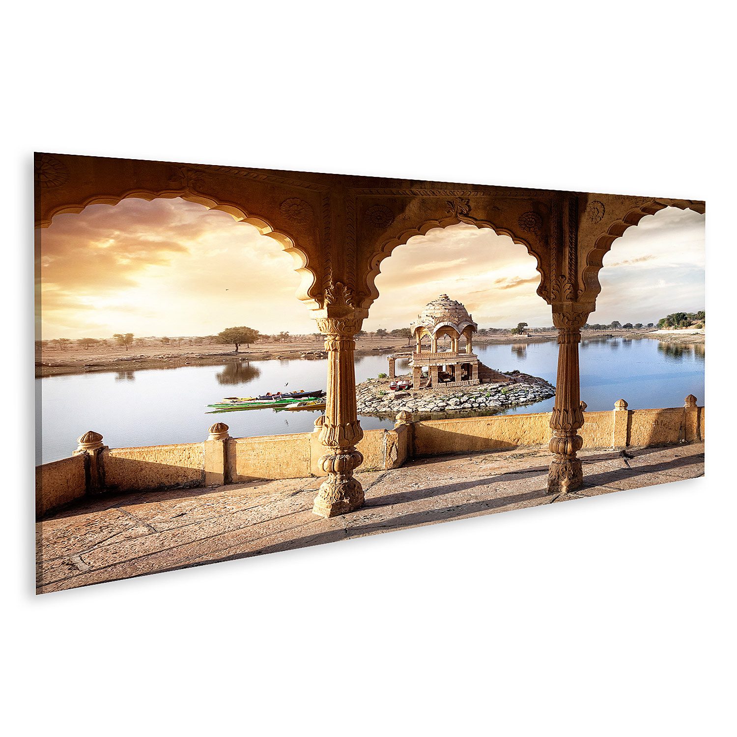 islandburner Leinwandbild Tempel auf dem Wasser in Indien Bilder