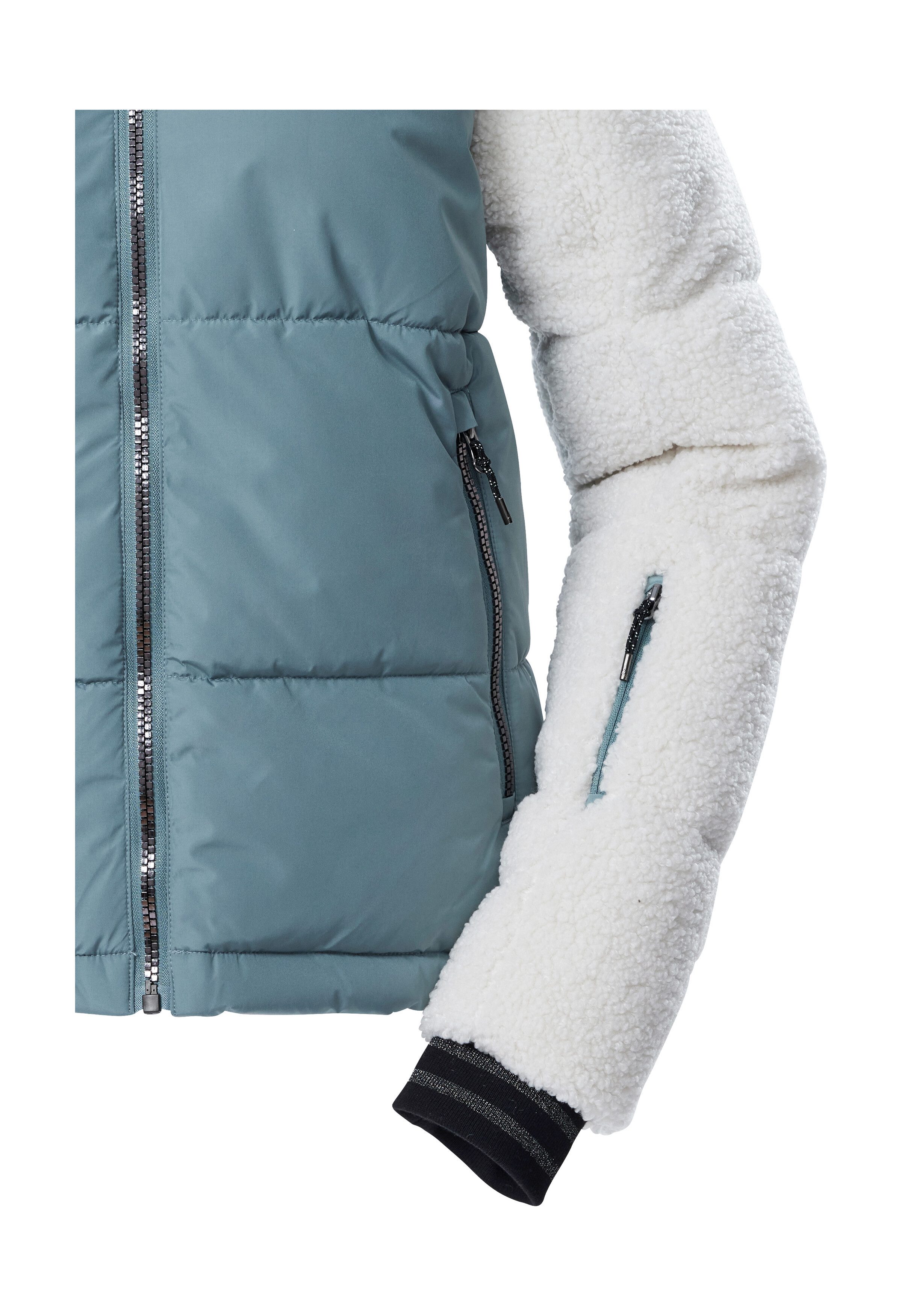 Killtec Skijacke KSW 111 WMN SKI QLTD JCKT Damen Ski-Steppjacke mit Glitzerstreifen und abnehmbaren Schneefang
